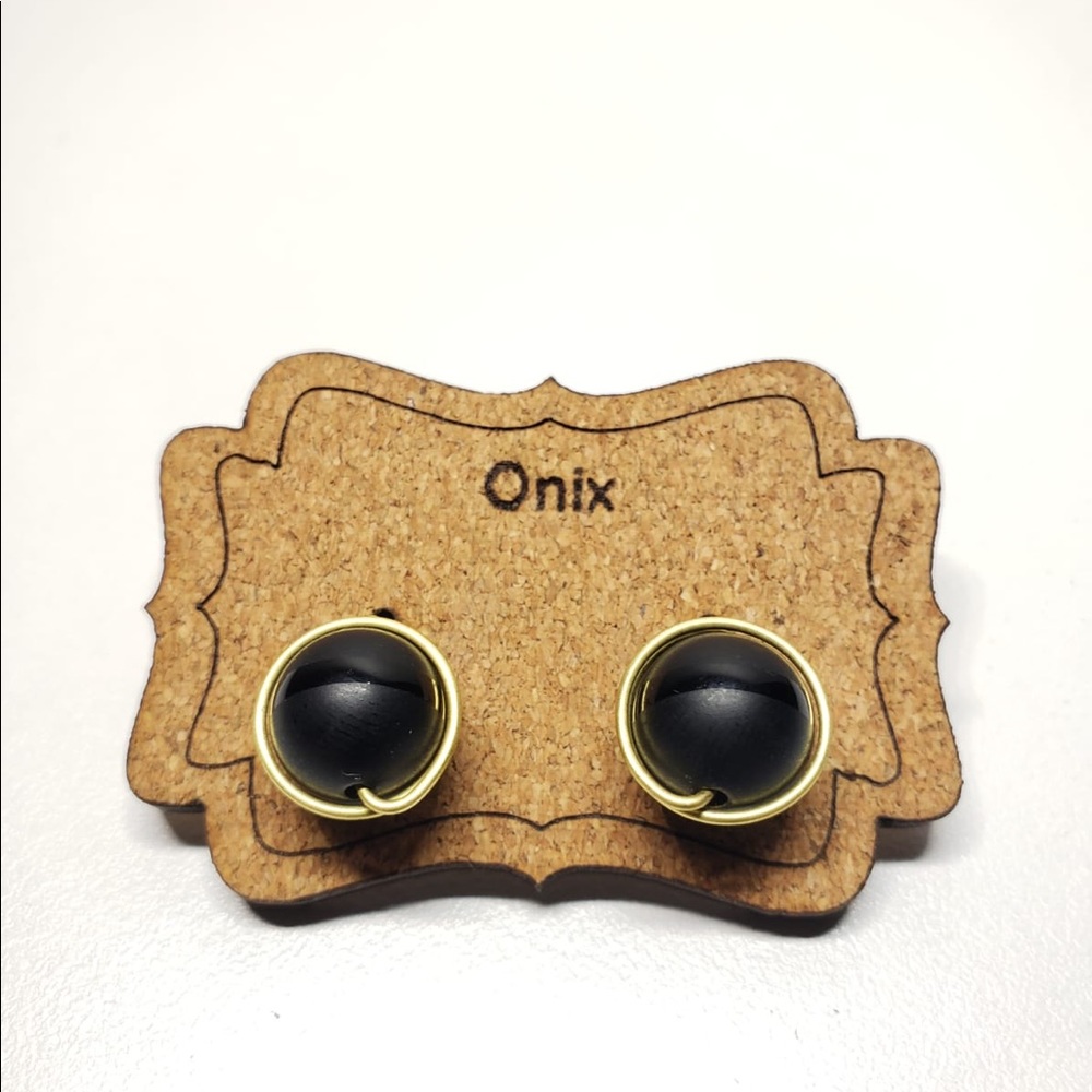 Hand made earrings - Onix quartz
